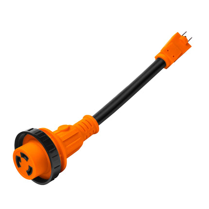 Dylux RV Power Pigtail Adapter – 12 Inch, Fixes Power Mismatches Between Inlet, Cord & Source