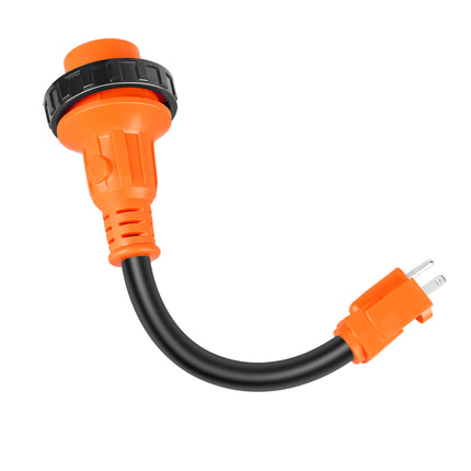 Dylux RV Power Pigtail Adapter – 12 Inch, Fixes Power Mismatches Between Inlet, Cord & Source