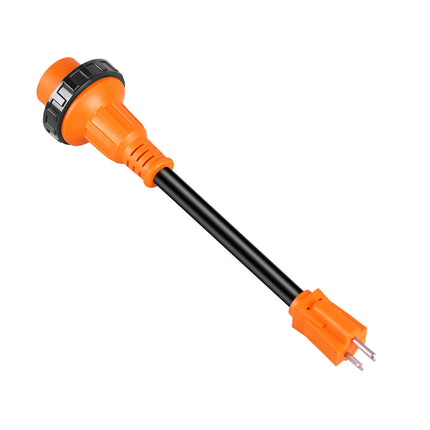 Dylux RV Power Pigtail Adapter – 12 Inch, Fixes Power Mismatches Between Inlet, Cord & Source