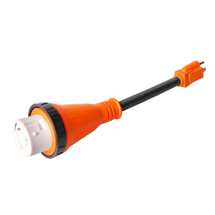 Dylux RV Power Pigtail Adapter – 12 Inch, Fixes Power Mismatches Between Inlet, Cord & Source