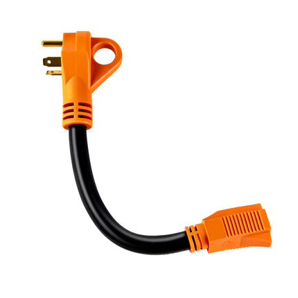 Dylux RV Power Pigtail Adapter – 12 Inch, Fixes Power Mismatches Between Inlet, Cord & Source