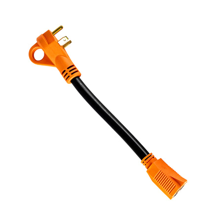 Dylux RV Power Pigtail Adapter – 12 Inch, Fixes Power Mismatches Between Inlet, Cord & Source