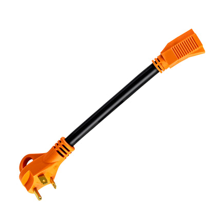 Dylux RV Power Pigtail Adapter – 12 Inch, Fixes Power Mismatches Between Inlet, Cord & Source