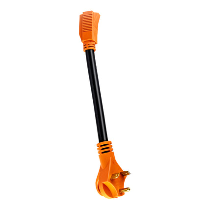 Dylux RV Power Pigtail Adapter – 12 Inch, Fixes Power Mismatches Between Inlet, Cord & Source