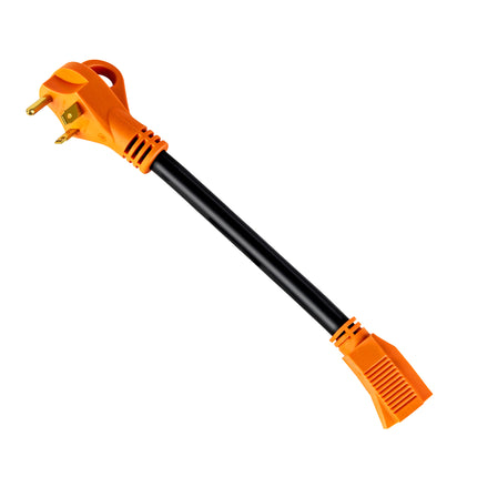 Dylux RV Power Pigtail Adapter – 12 Inch, Fixes Power Mismatches Between Inlet, Cord & Source