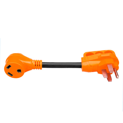 Dylux RV Power Pigtail Adapter – 12 Inch, Fixes Power Mismatches Between Inlet, Cord & Source