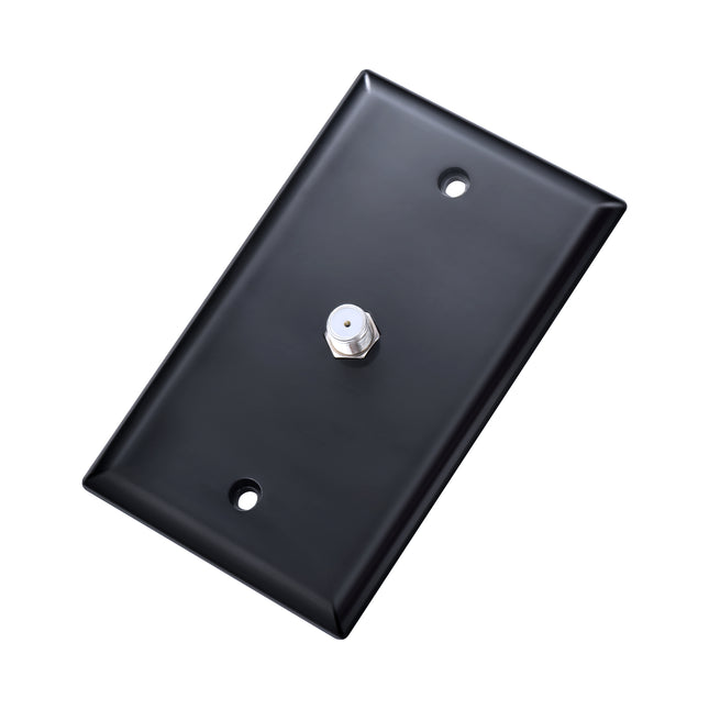 Dylux F81 Coax Wall Plate with 1-to-2 Splitter on the backside– Single or Dual Port