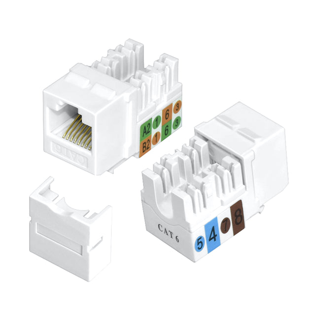 Dylux Unshielded RJ45 Cat6 Keystone Jack 90 Degree